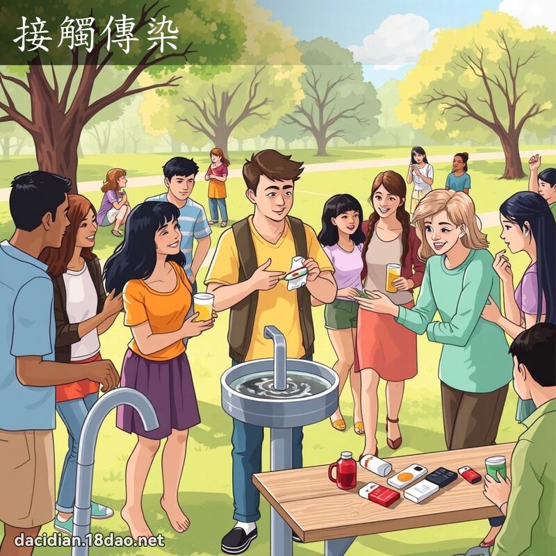 接觸傳染 - 國語大辭典配圖