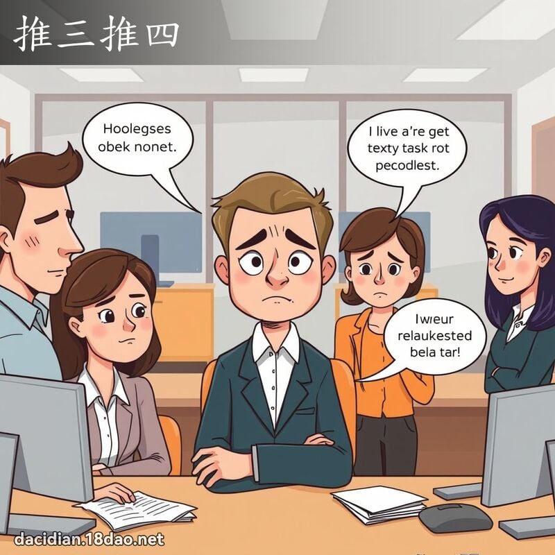 推三推四 - 国语大辞典配图