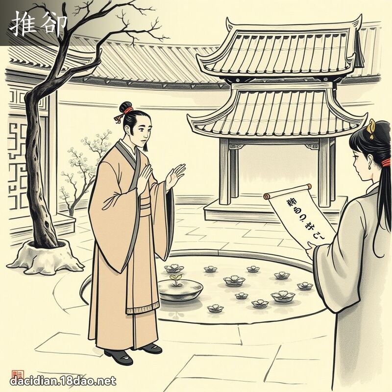 推卻 - 國語大辭典配圖