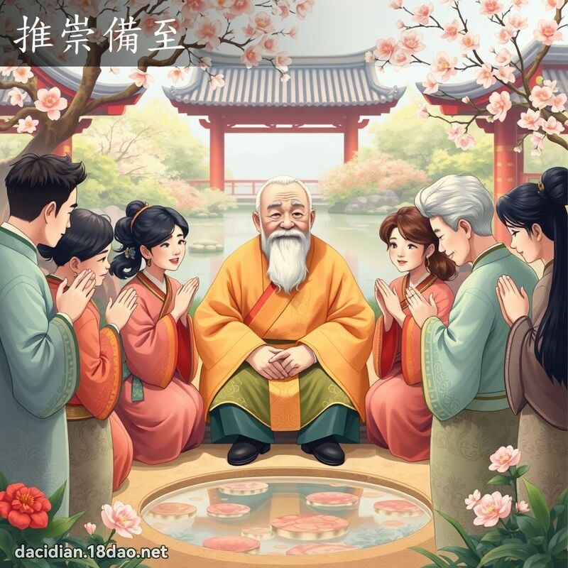 推崇备至 - 国语大辞典配图