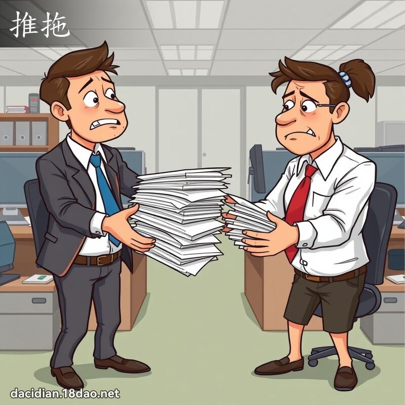 推拖 - 國語大辭典配圖