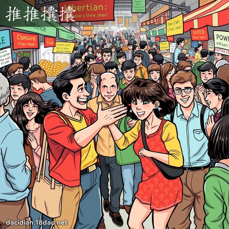 推推攮攮 - 國語大辭典配圖