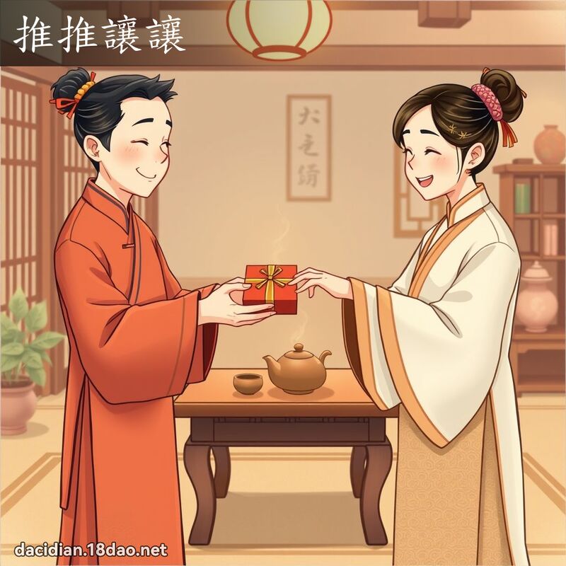推推让让 - 国语大辞典配图