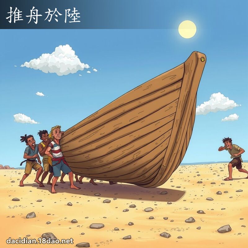 推舟於陆 - 国语大辞典配图