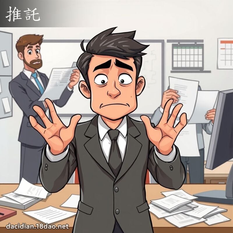 推託 - 國語大辭典配圖