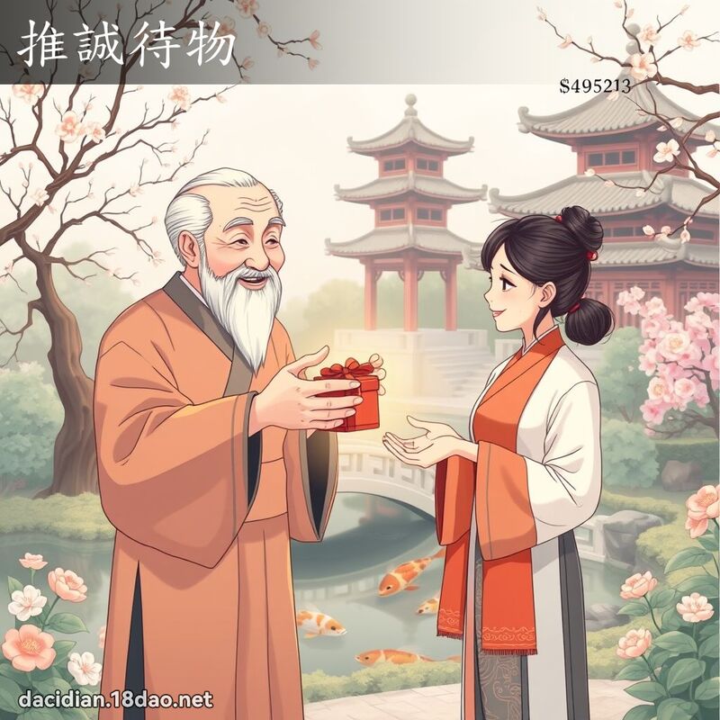 推诚待物 - 国语大辞典配图