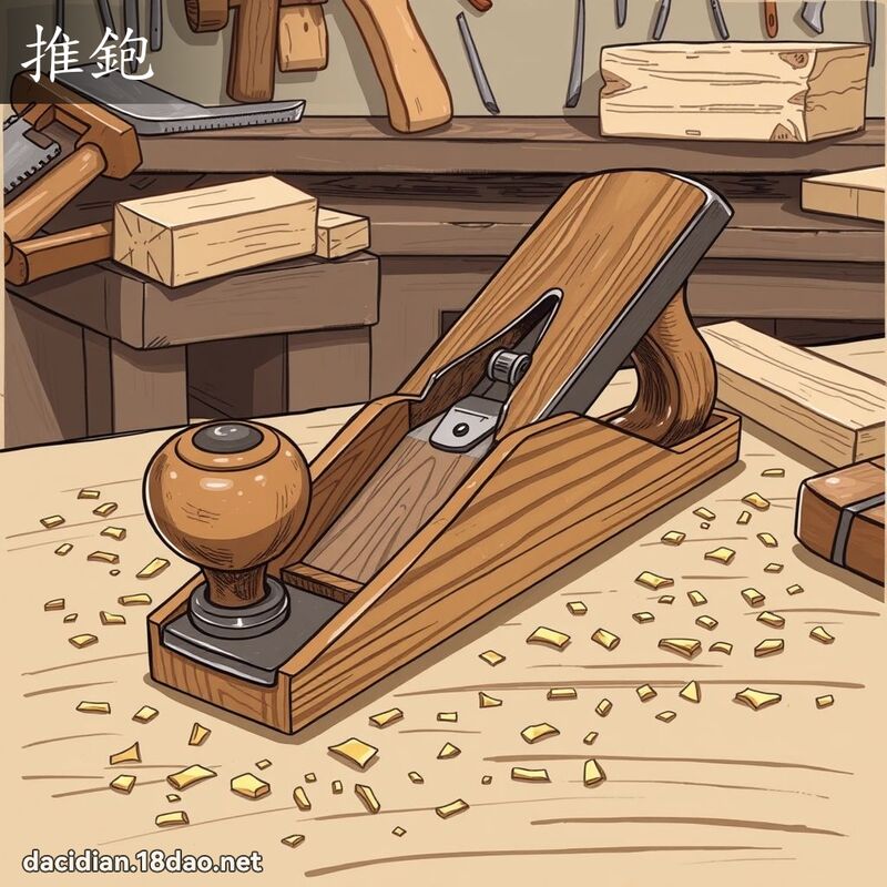 推鉋 - 國語大辭典配圖