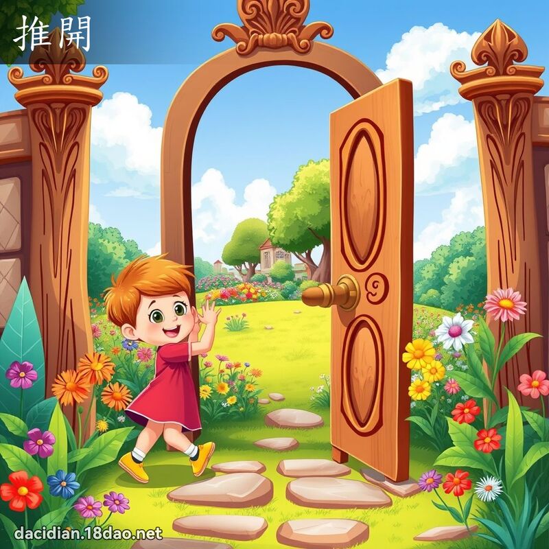 推開 - 國語大辭典配圖