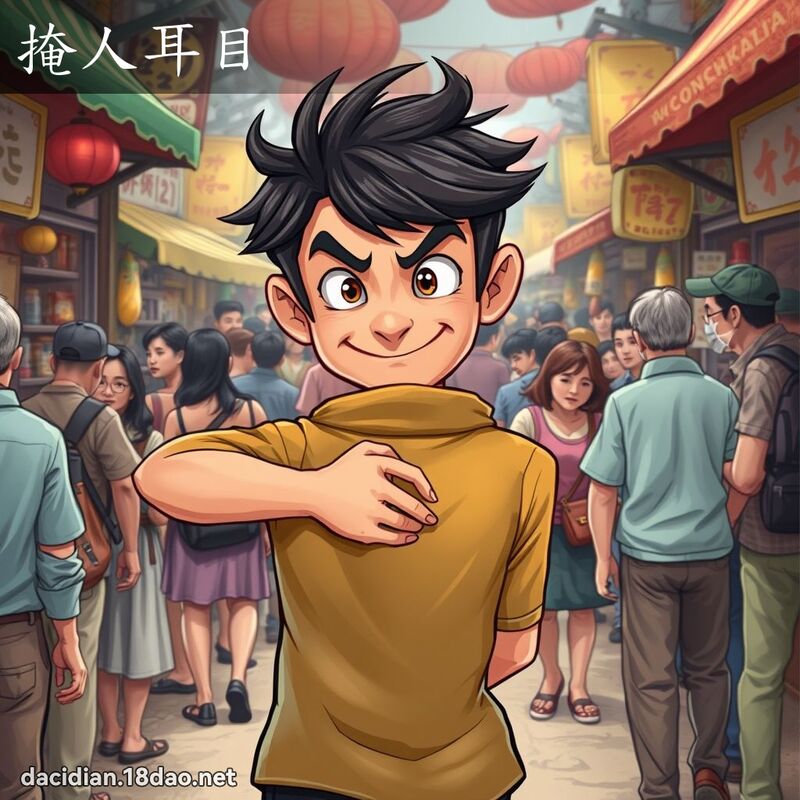 掩人耳目 - 国语大辞典配图