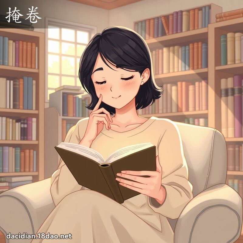 掩卷 - 国语大辞典配图