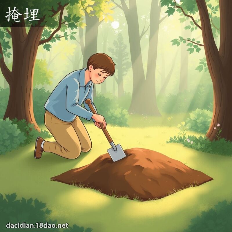 掩埋 - 國語大辭典配圖