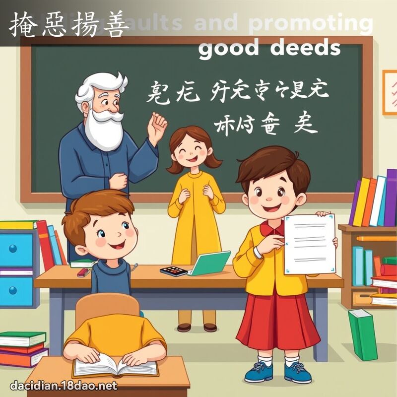 掩恶扬善 - 国语大辞典配图