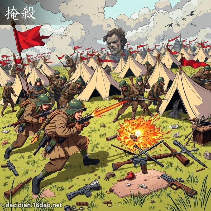 掩殺 - 國語大辭典配圖
