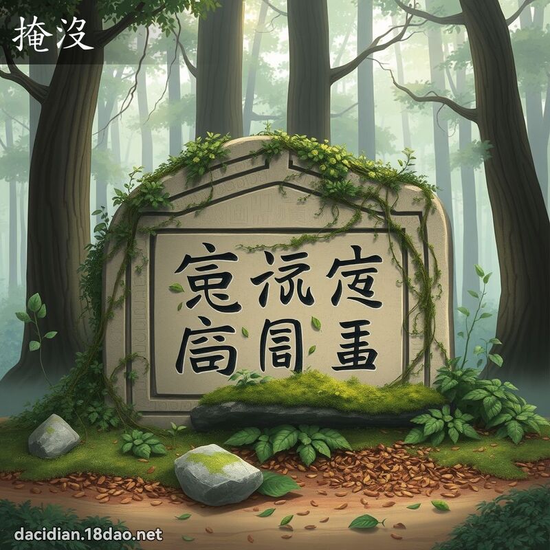 掩沒 - 國語大辭典配圖