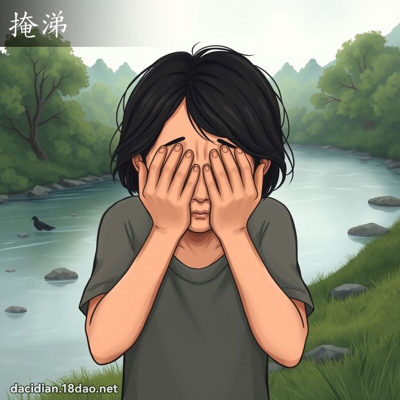 掩涕 - 国语大辞典配图