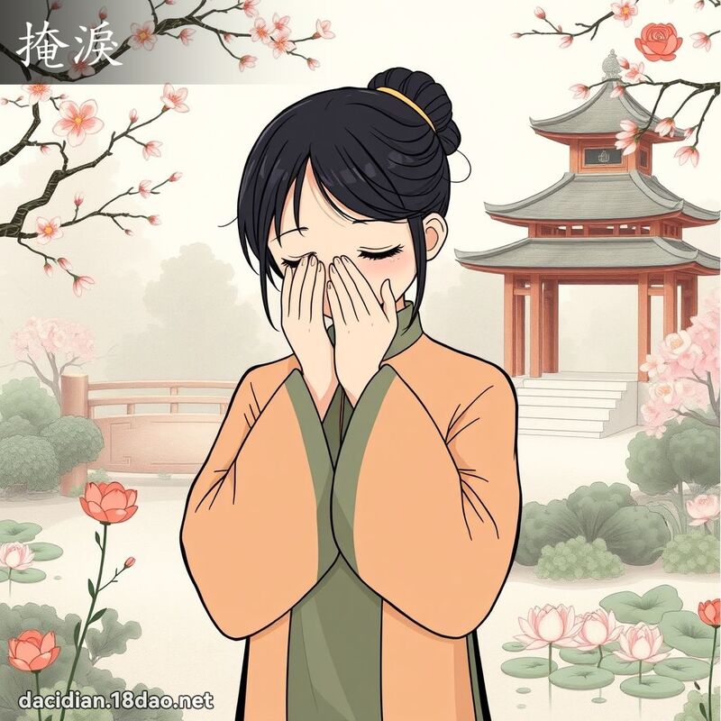 掩淚 - 國語大辭典配圖