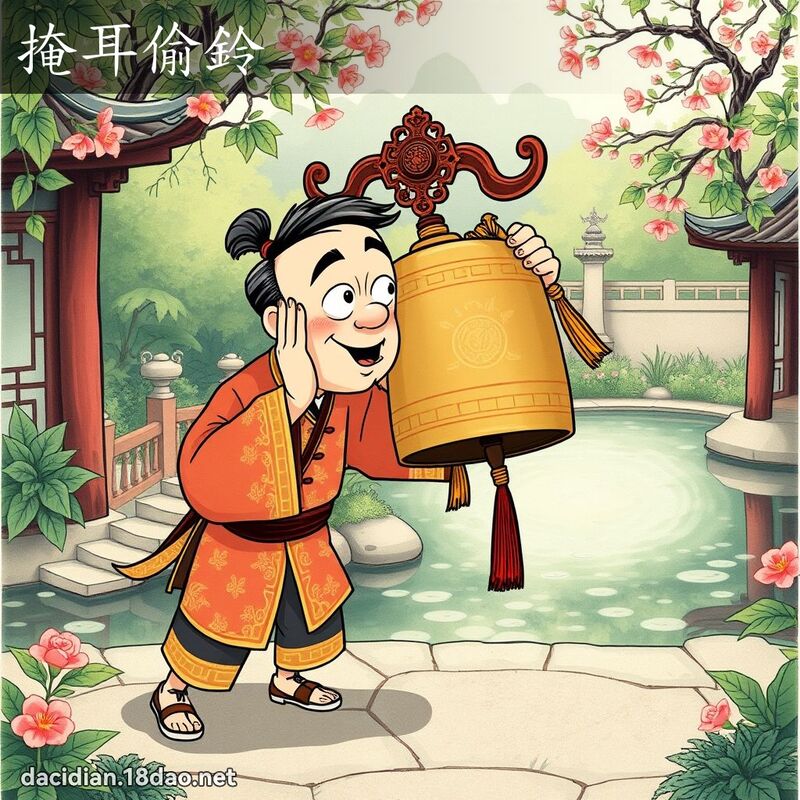 掩耳偷鈴 - 國語大辭典配圖