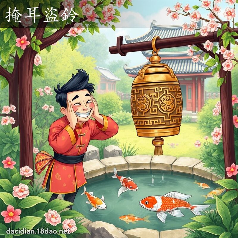 掩耳盗铃 - 国语大辞典配图