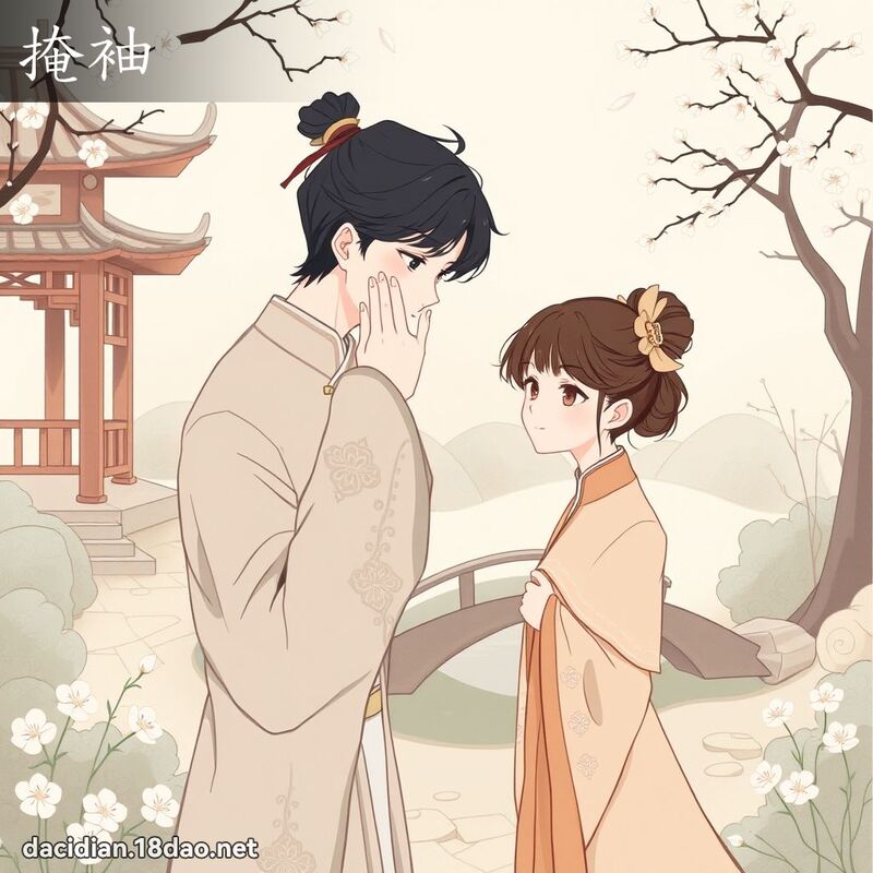 掩袖 - 國語大辭典配圖