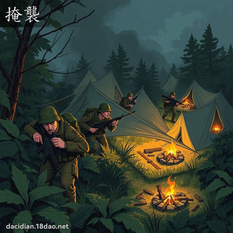 掩袭 - 国语大辞典配图