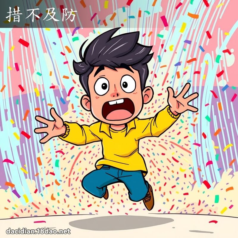 措不及防 - 国语大辞典配图