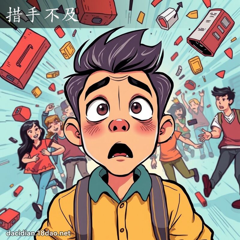 措手不及 - 国语大辞典配图