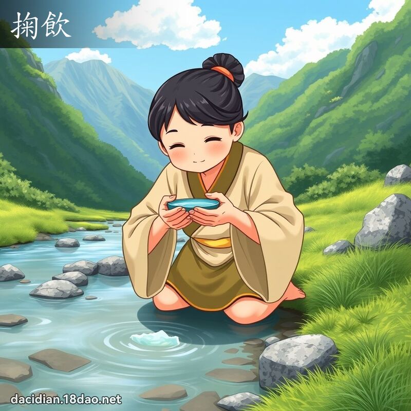 掬飲 - 國語大辭典配圖