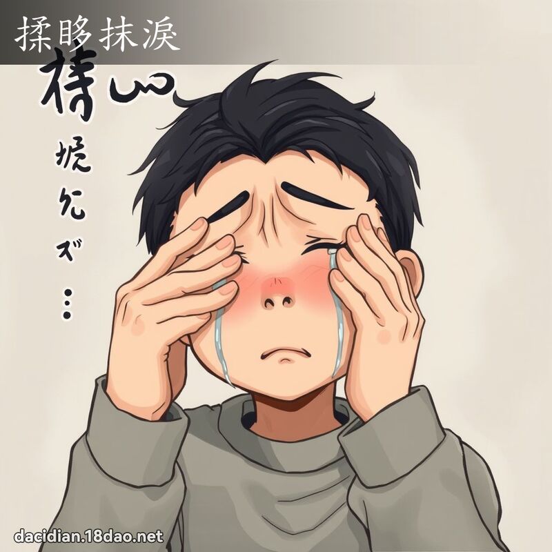 揉眵抹淚 - 國語大辭典配圖