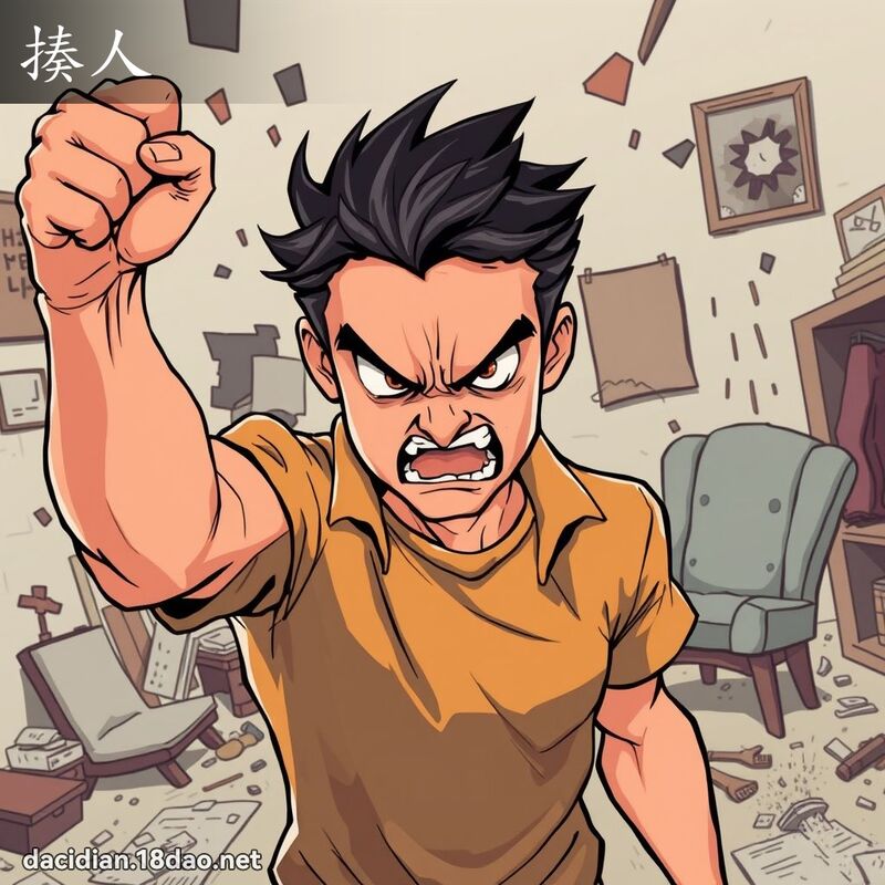 揍人 - 国语大辞典配图