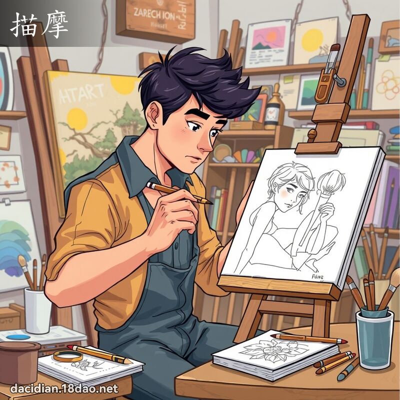 描摩 - 国语大辞典配图
