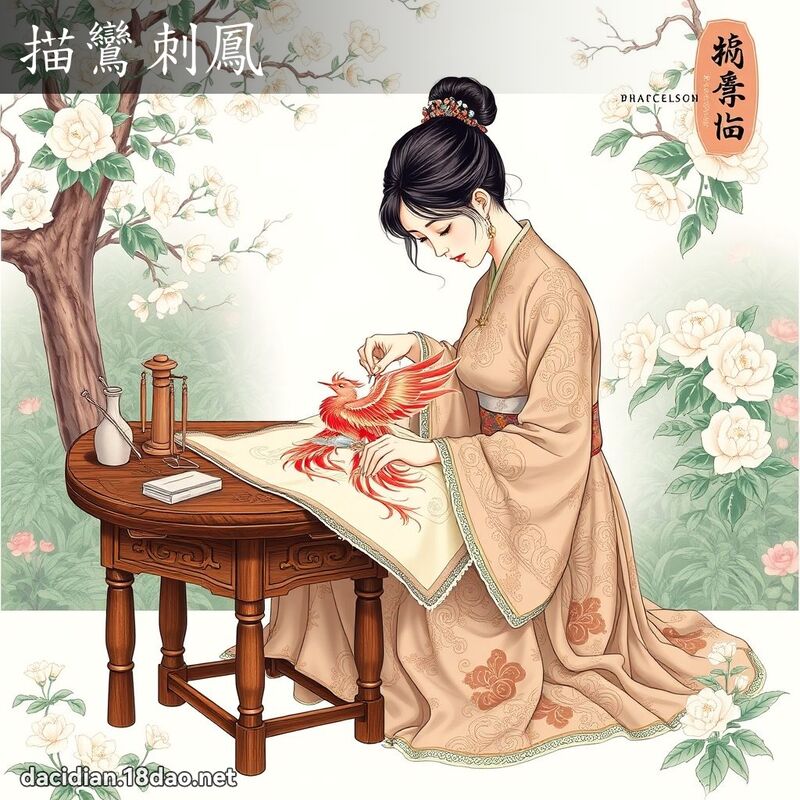 描鸞刺凤 - 国语大辞典配图