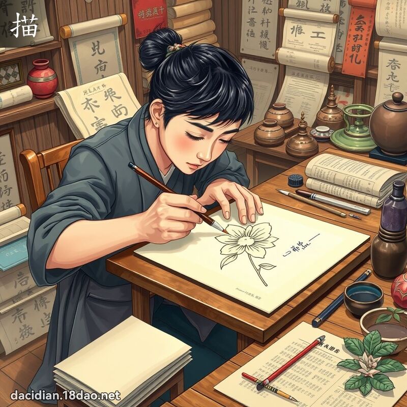 描 - 國語大辭典配圖