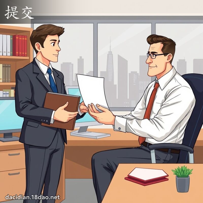 提交 - 國語大辭典配圖