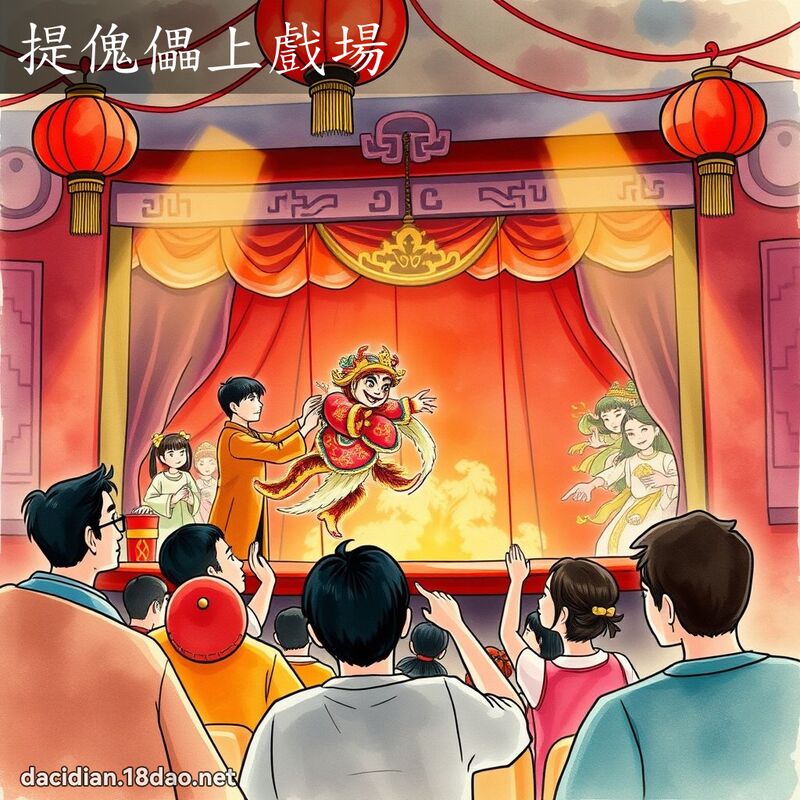 提傀儡上戲場 - 國語大辭典配圖