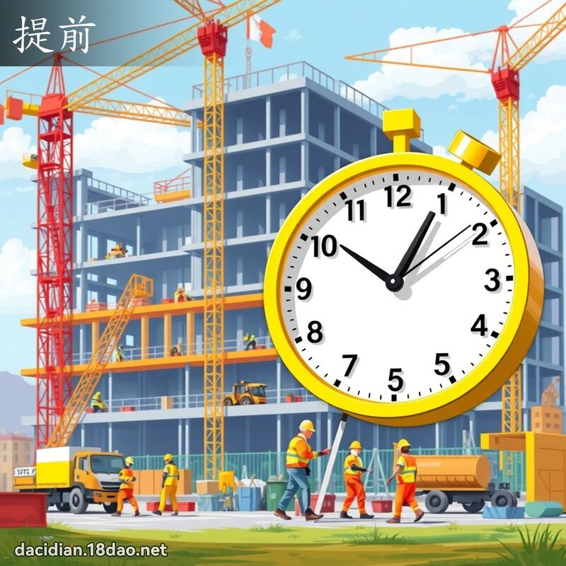 提前 - 国语大辞典配图