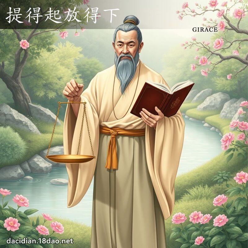 提得起放得下 - 國語大辭典配圖