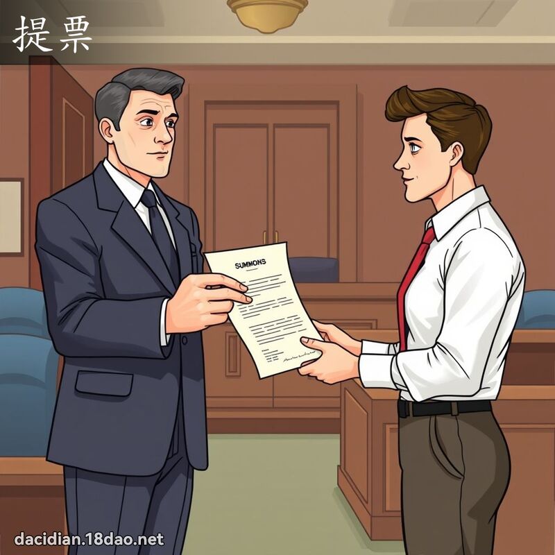 提票 - 國語大辭典配圖