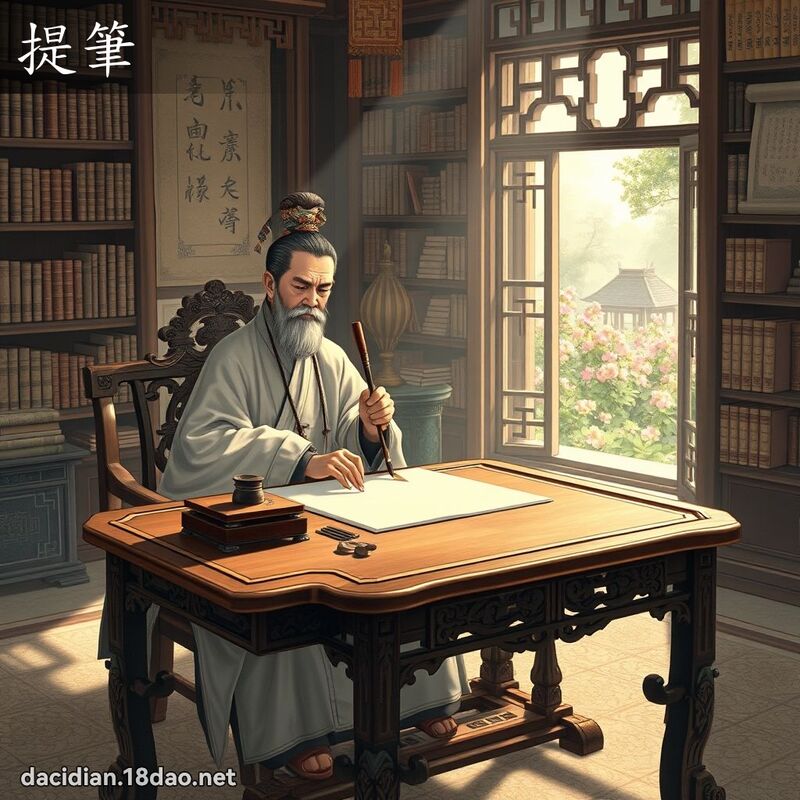 提筆 - 國語大辭典配圖