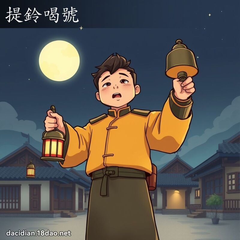 提鈴喝號 - 國語大辭典配圖