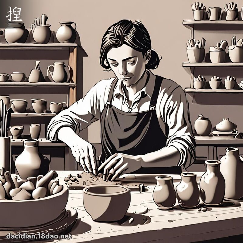 揑 - 國語大辭典配圖