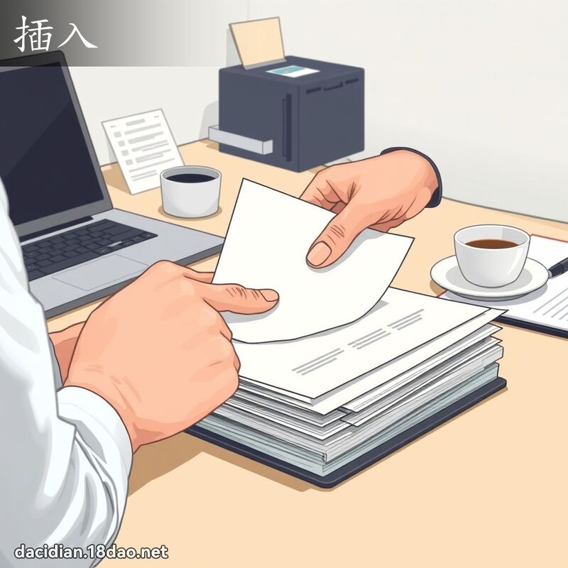 插入 - 國語大辭典配圖