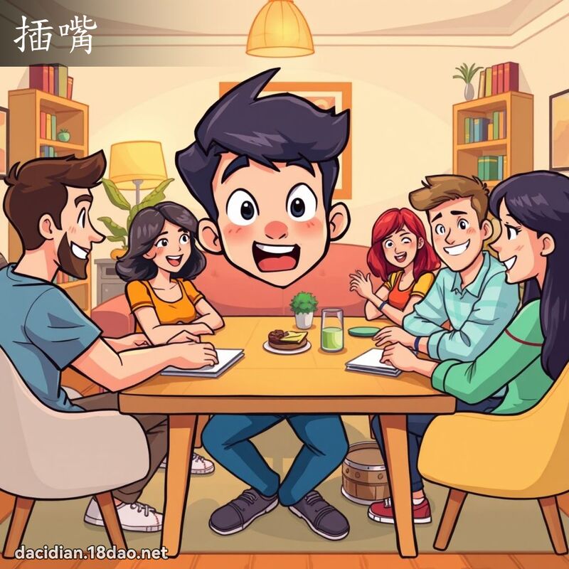插嘴 - 國語大辭典配圖