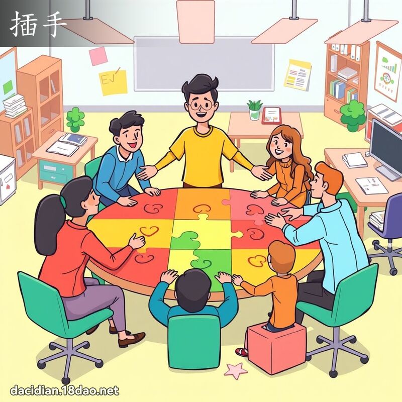 插手 - 国语大辞典配图