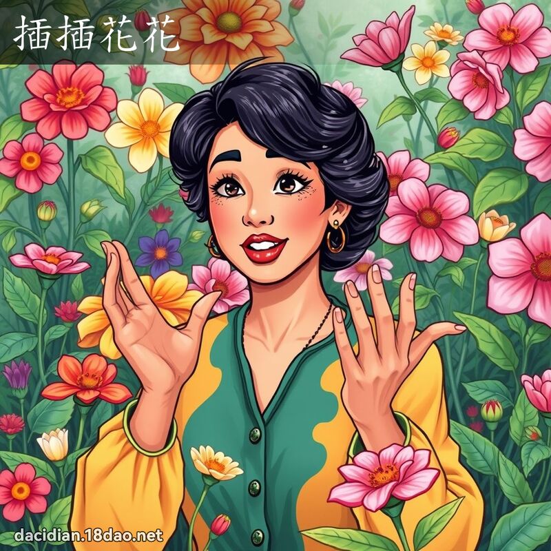 插插花花 - 国语大辞典配图