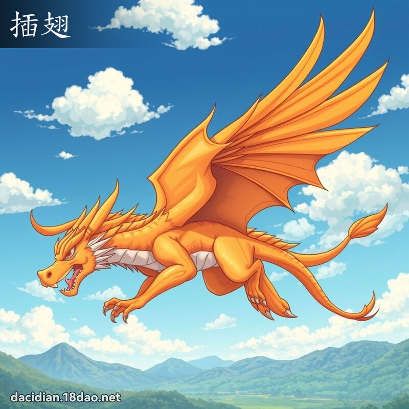 插翅 - 国语大辞典配图