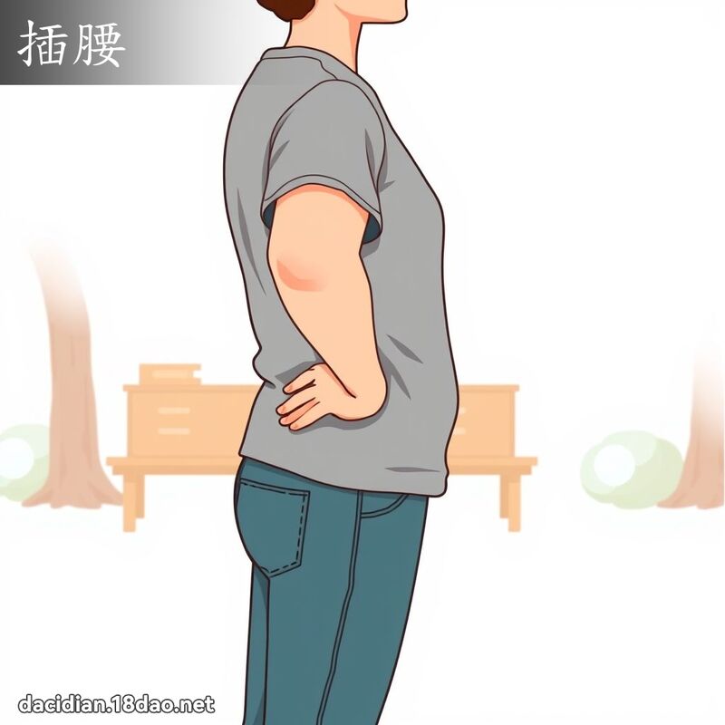 插腰 - 国语大辞典配图