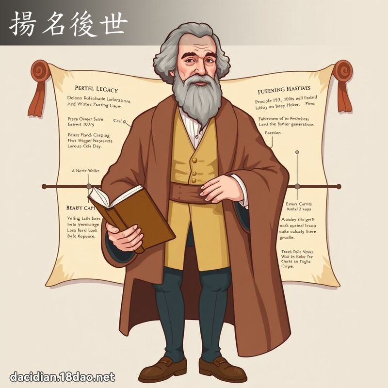 揚名後世 - 國語大辭典配圖
