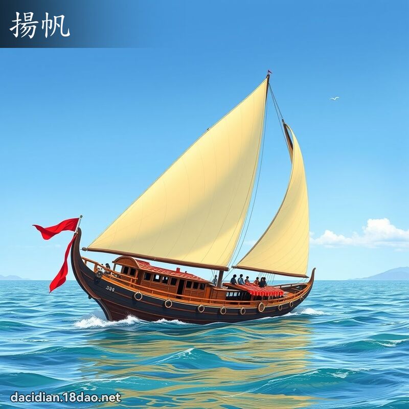 揚帆 - 國語大辭典配圖