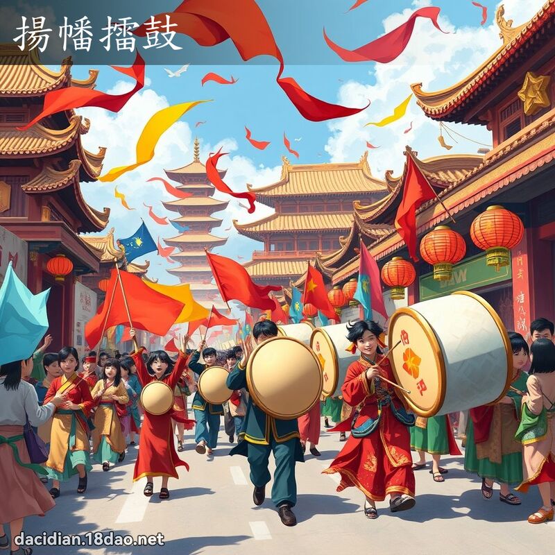 扬幡擂鼓 - 国语大辞典配图