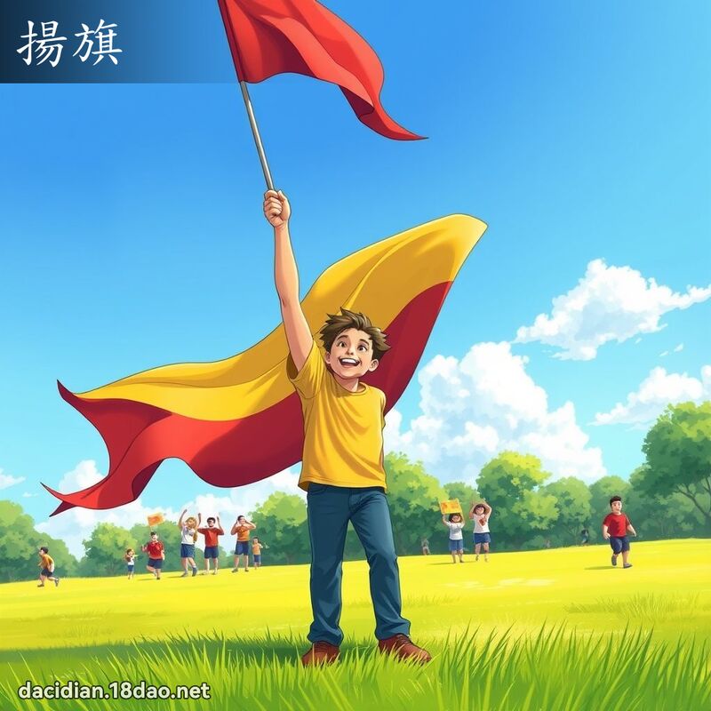 揚旗 - 國語大辭典配圖